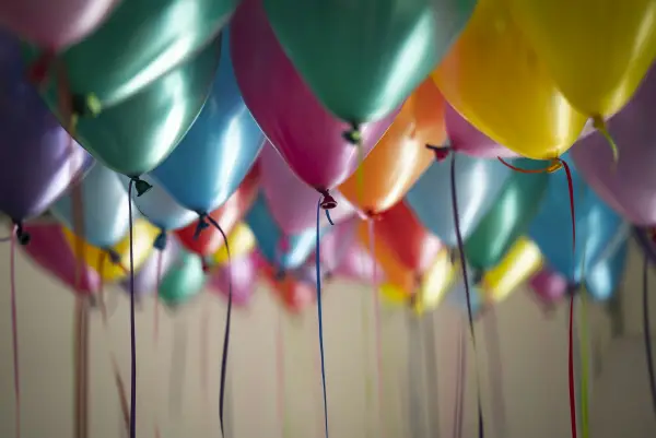 Festa de aniversário com balões